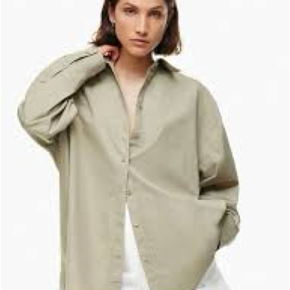 BRAND NEW WITH TAG Aritzia Babaton Essential Oversized White Shirt - Picture 7 of 8